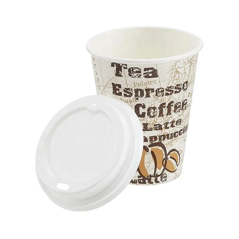 Disposable Double Wall Custom Logo Printed Paper Cups Plastic Free Tea Cups