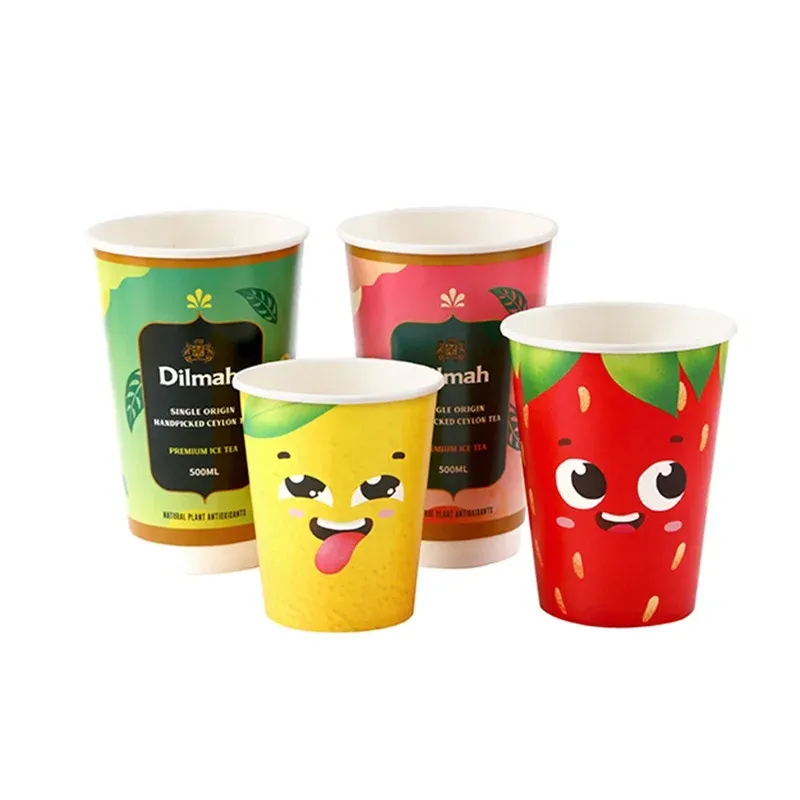 Paper Cup Manufacturers Single Wall Takeaway Custom Coffee Paper Cup With Sleeves