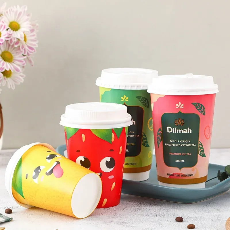 Paper Cup Manufacturers Single Wall Takeaway Custom Coffee Paper Cup With Sleeves