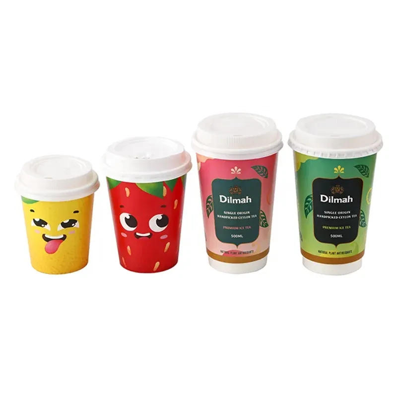Paper Cup Manufacturers Single Wall Takeaway Custom Coffee Paper Cup With Sleeves