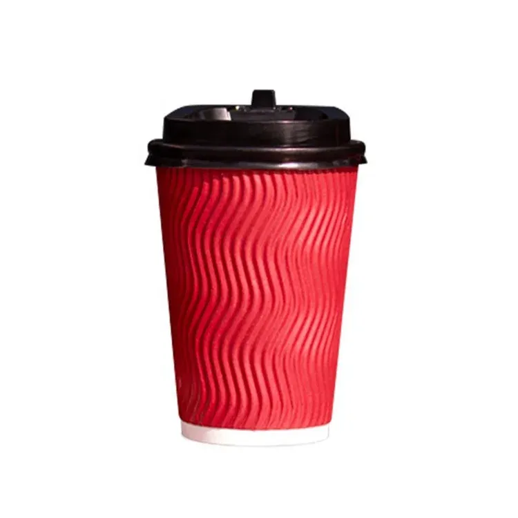 factory wholesales paper to go coffee cups disposable paper ripple wall hot coffee cup