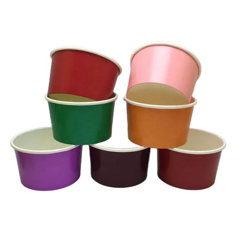 Wholesale Ice Cream Cups Paper Yogurt cups Custom Design