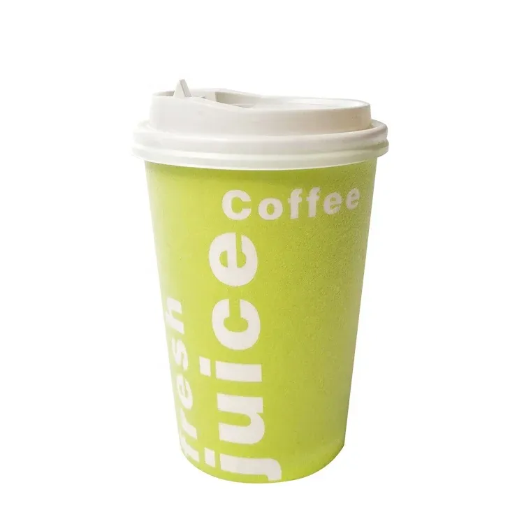 Wholesale Disposable Embossed paper juice cup thick hot Coffee Paper Cups in high quality