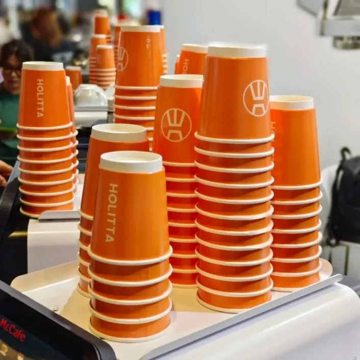 ホットコールドドリンク用のカスタマイズされた印刷シングルウォールテイクアウトコーヒー紙コップ