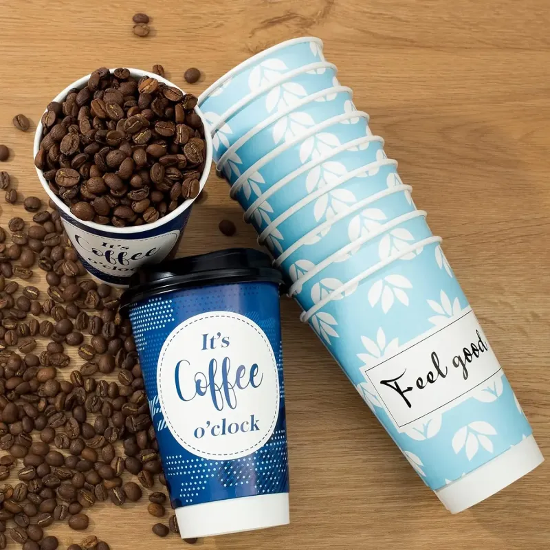 ホットコールドドリンク用のカスタマイズされた印刷シングルウォールテイクアウトコーヒー紙コップ