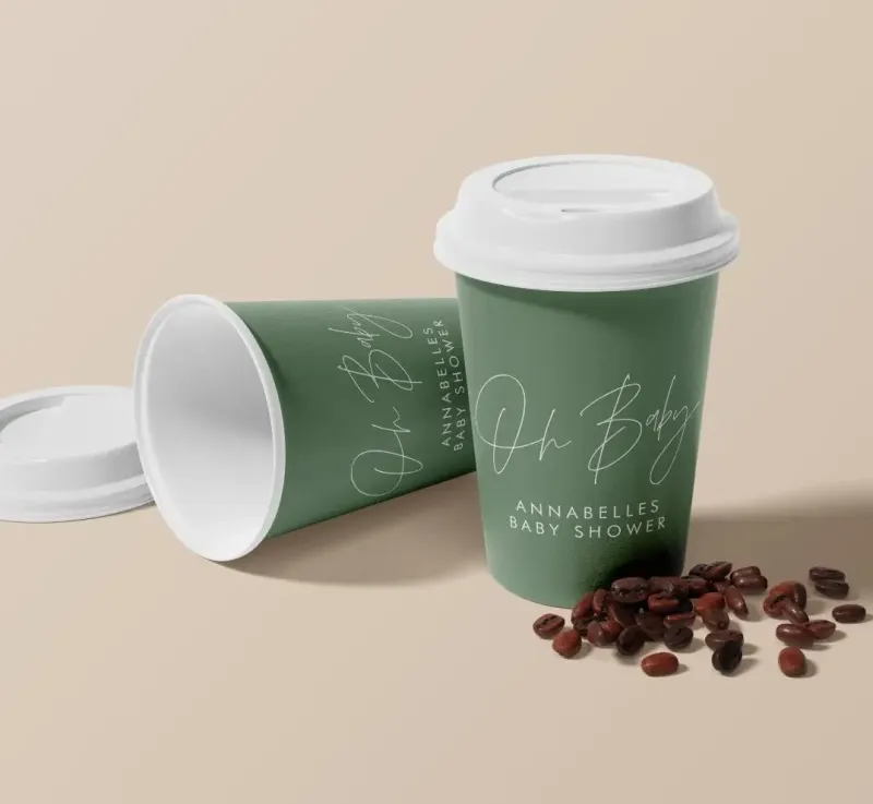 XYJ Paper Cup Single Wall Coffee Cup Various Sizes Takeaway Logo Optional