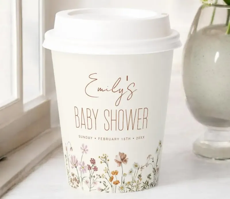 XYJ Paper Cup Single Wall Coffee Cup Various Sizes Takeaway Logo Optional