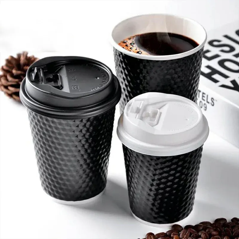 Embossed paper cup for vending Wholesale coffee Paper Cups