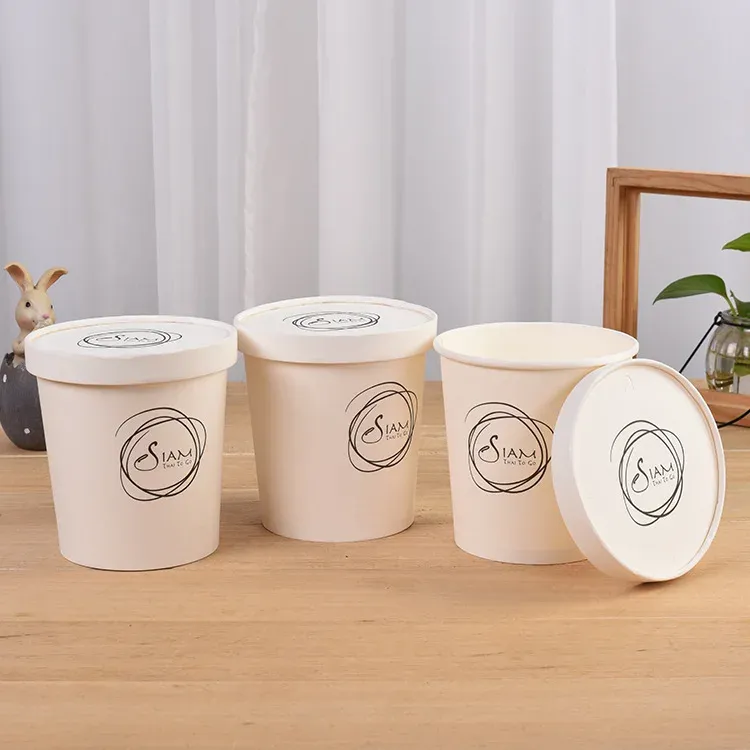 Coppette per gelato di qualità alimentare Coppette per gelato stampate personalizzate Coppette per gelato da asporto