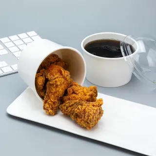 food grade craft paper soup cups ice cream dessert cup with lids custom logo