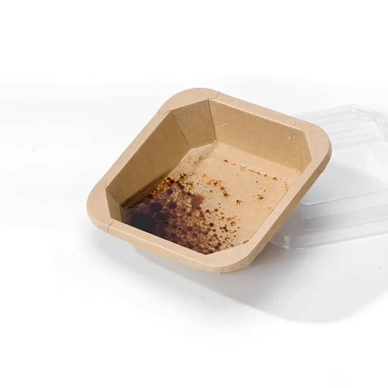 Manufacturer Customized Disposable Kraft Paper Octagonal Bowl Square Lunch Box Bowl