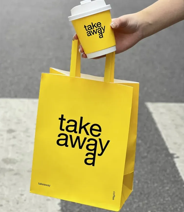 Machines making craft paper bag wholesale craft food packing bag with handle