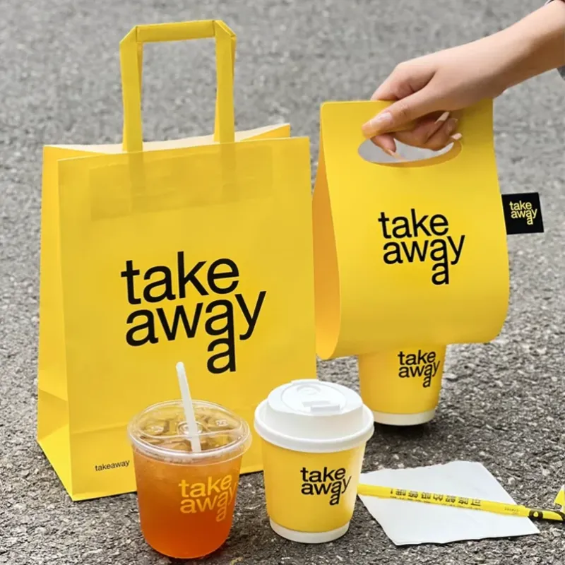 Machines making craft paper bag wholesale craft food packing bag with handle