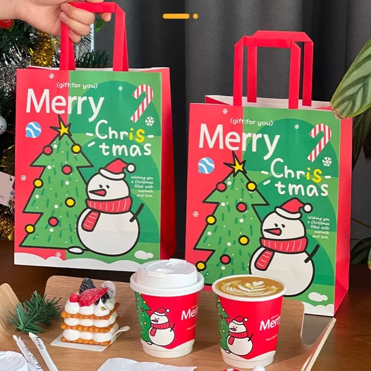 Machines making craft paper bag wholesale craft food packing bag with handle