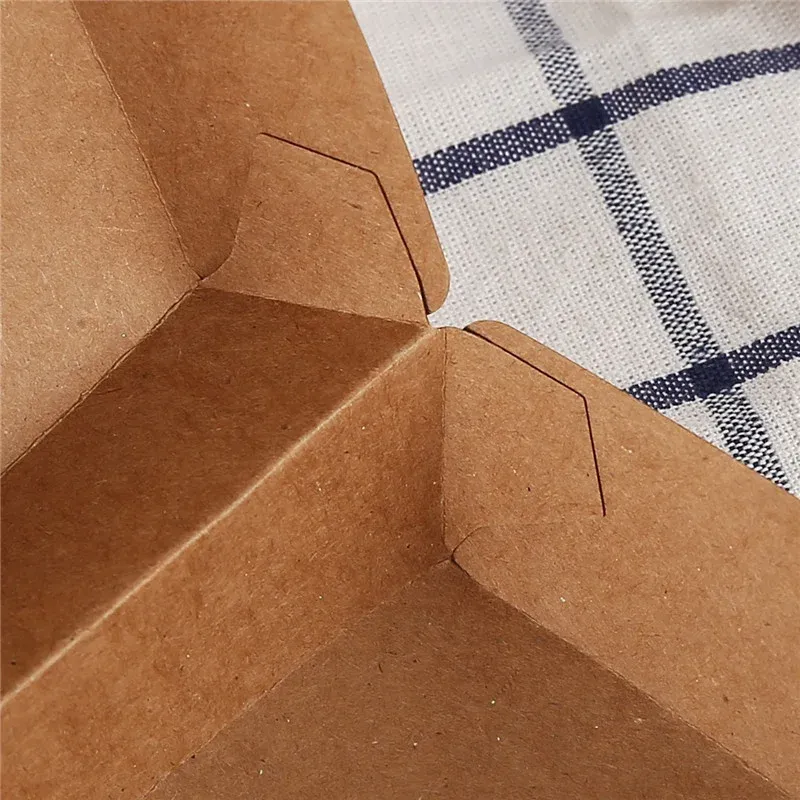 Kraft Paper Hamburger Box Environment Friendly Food Takeaway Box Food Packaging Box