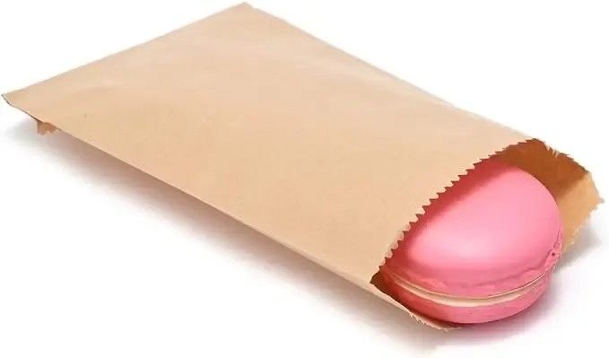 OEM дюймовый крафтовый бумажный пакет небольшой плоский подарочный пакет для вечеринок подходит для упаковки хлеба, печенья, сэндвичей