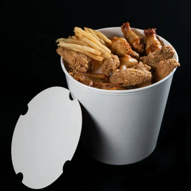 fried chicken paper bucket Food grade OEM oz round packaging buckets