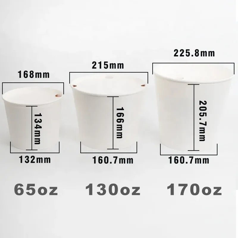 fried chicken paper bucket Food grade OEM oz round packaging buckets