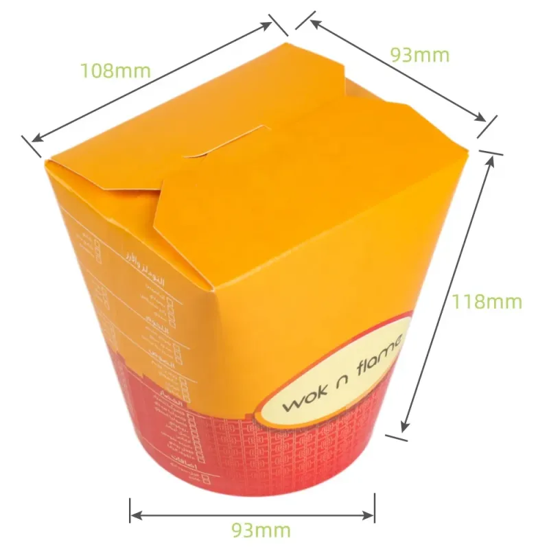pasta packaging bowl double-sided coated round bottom paper soup bowl for takeaway