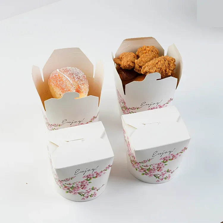Disposable oz take away noodle box food packaging boxes with customized logo