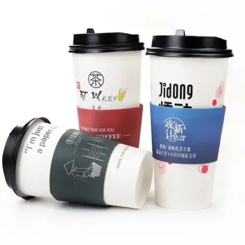 XYJ Custom Printed Single Wall Disposable Coffee Cup Kraft Craft Paper with Lid for Takeaway