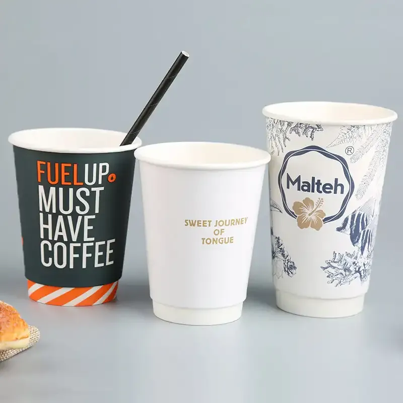 XYJ कस्टम प्रिंटेड सिंगल वॉल डिस्पोजेबल कॉफी कप क्राफ्ट क्राफ्ट पेपर ढक्कन के साथ टेकअवे के लिए