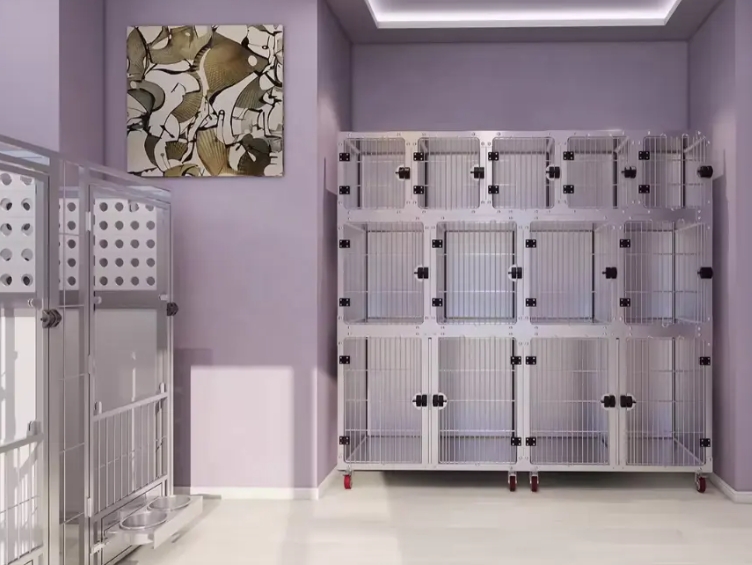 Stainless Steel Dog Boarding Cage