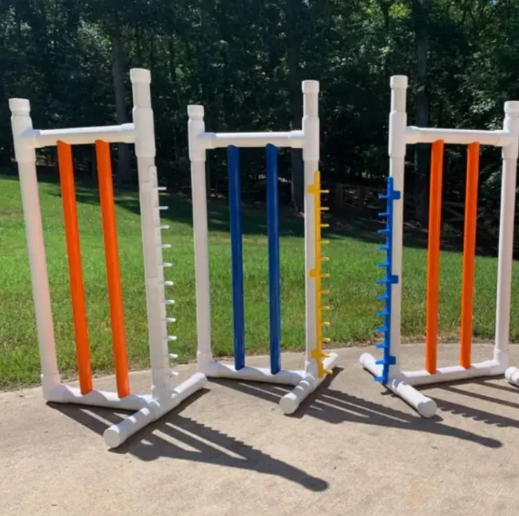 dog jumping hurdle