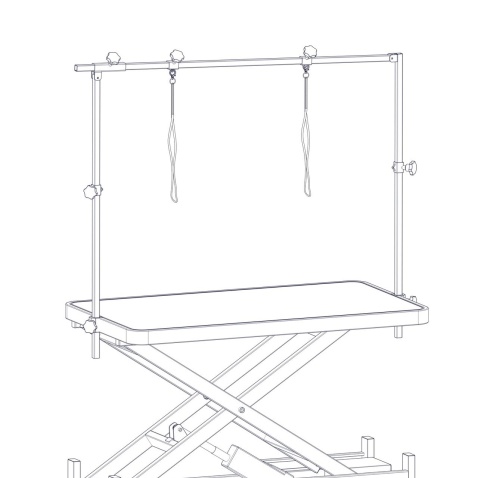 Table de toilettage électrique pour animaux avec plateau éclairé par LED