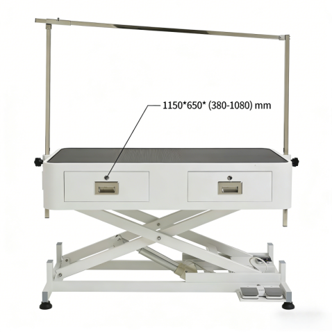 Table de toilettage électrique à levage avec tiroirs
