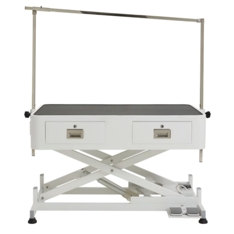 Table de toilettage électrique à levage avec tiroirs