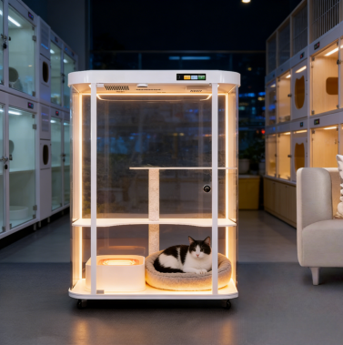 USMILEPET YH01 Cabane intelligente pour chat avec arbre