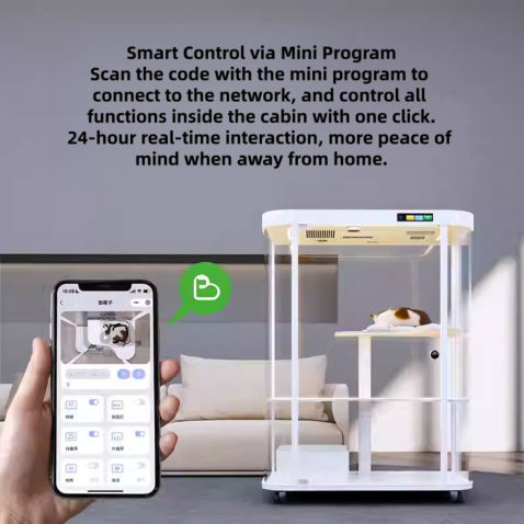 USMILEPET YH01 Cabane intelligente pour chat avec arbre