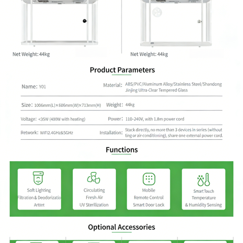 Cabine intelligente pour chat USMILEPET Y01