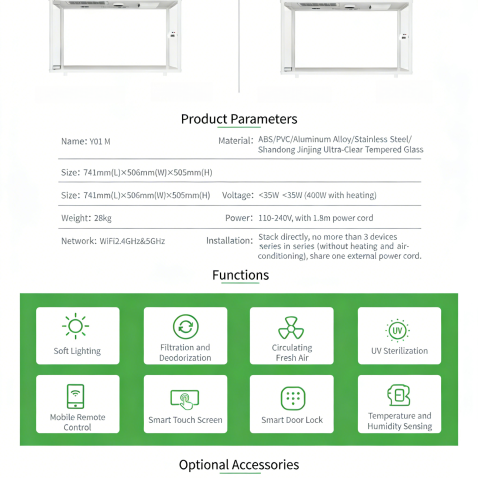 Cabine intelligente pour chat USMILEPET Y01M