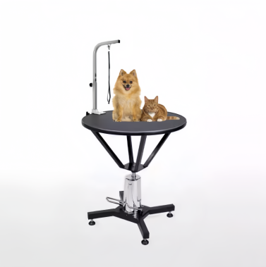 Table de toilettage hydraulique ronde pour animaux de compagnie