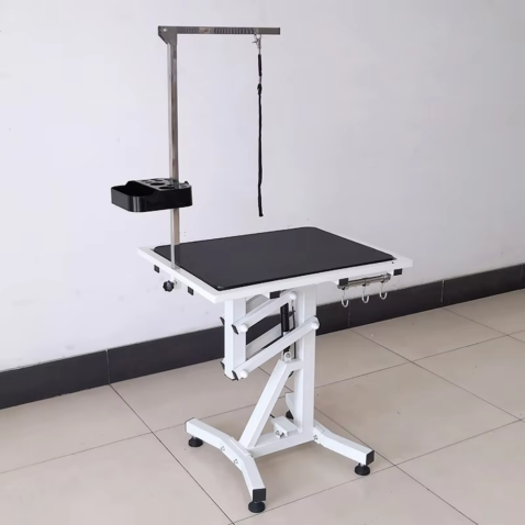 Table de toilettage pour animaux à levage pneumatique