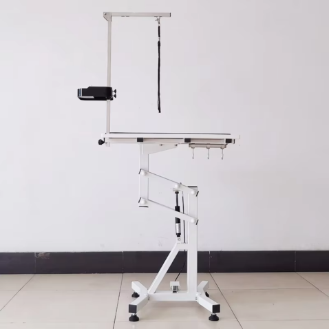 Table de toilettage pour animaux à levage pneumatique