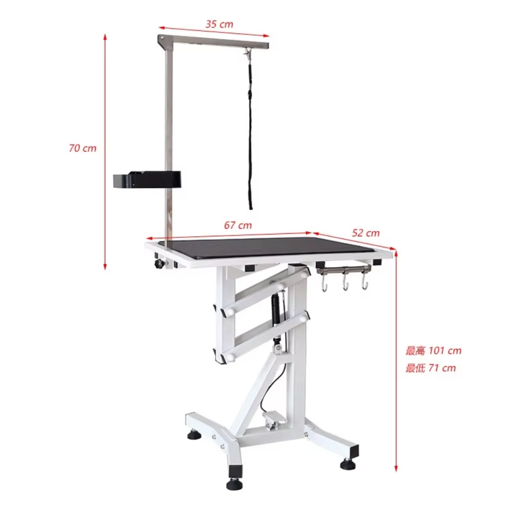 Pneumatic Lift Dog Grooming Table