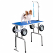 Foldable Pet Grooming Table with Wheels