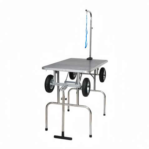 Foldable Pet Grooming Table with Wheels