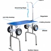 Foldable Pet Grooming Table with Wheels