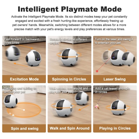 Smart Pet Toy AI Robot with 1440P Camera