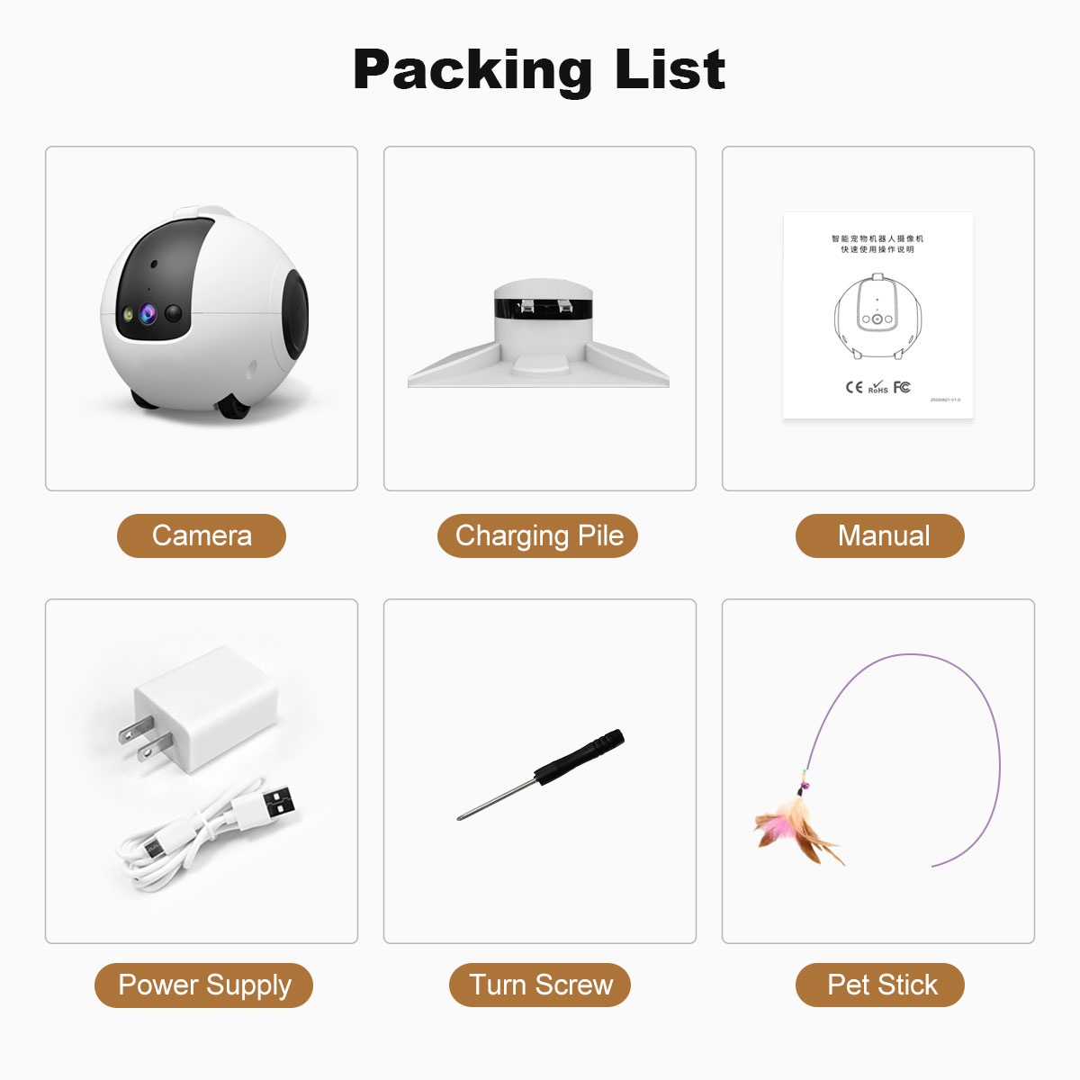 Smart Pet Toy AI Robot with 1440P Camera