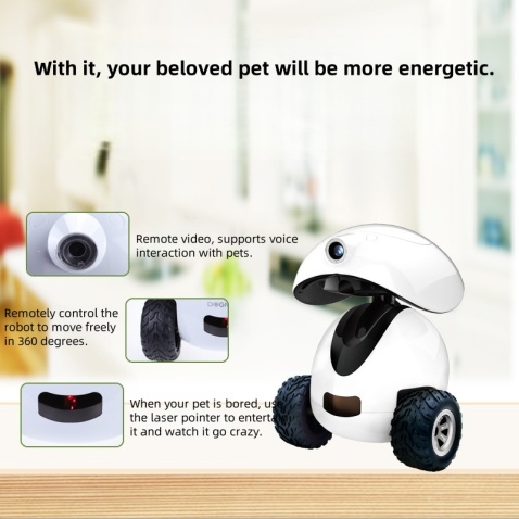 Smart Pet Companion Robot with Mobile Camera