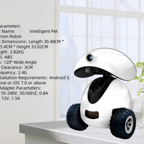 Smart Pet Companion Robot with Mobile Camera