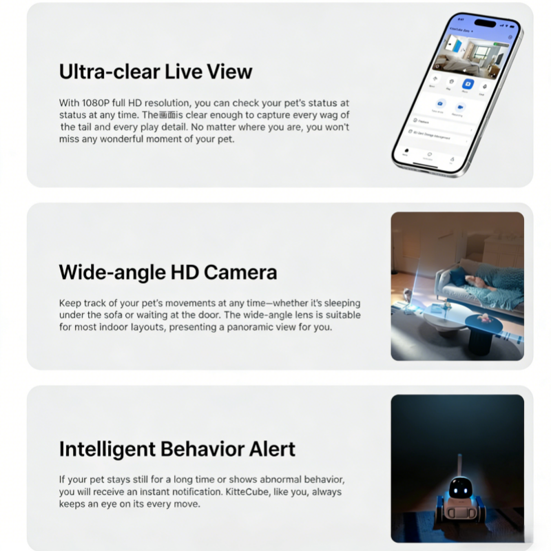 Smart Pet Companion Robot with Camera & Treat Dispenser