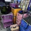 Pet Exhibition Cage Trolley with Grooming Table