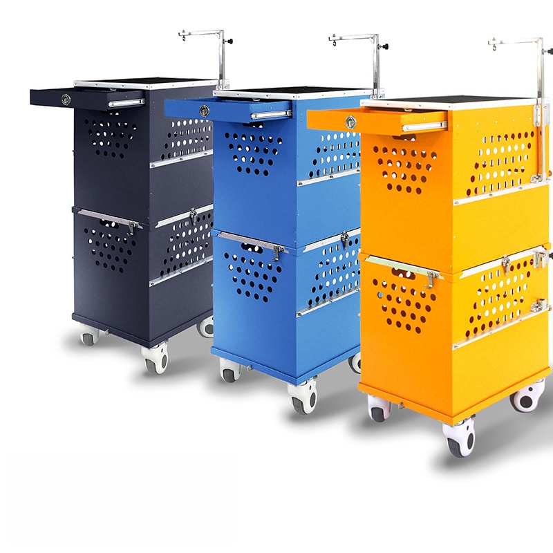 Pet Exhibition Cage Trolley with Grooming Table