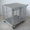 Foldable Pet Transport Cage Trolley with Grooming Table